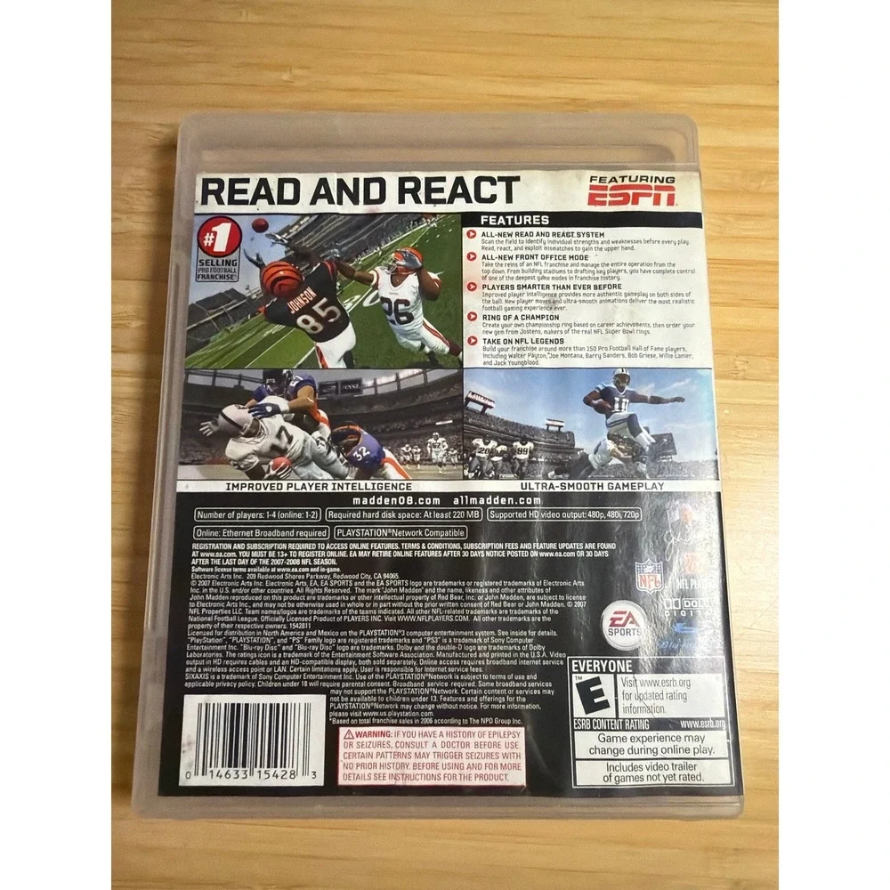 PS3 Madden NFL 08 Complete CIB Sony‎ PlayStation 3 EA Sports